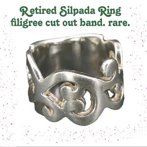 Sale SILPADA RETIRED Filigree Ornate Sterling Silver - Cutout Band Ring  😍9g